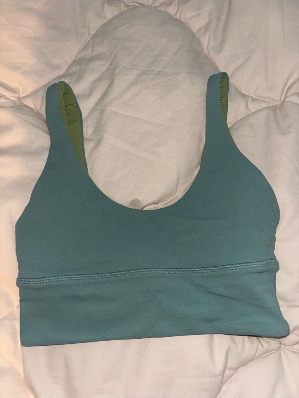lululemon align bra Reversible Light Teal Scoop-Back Sports Bra